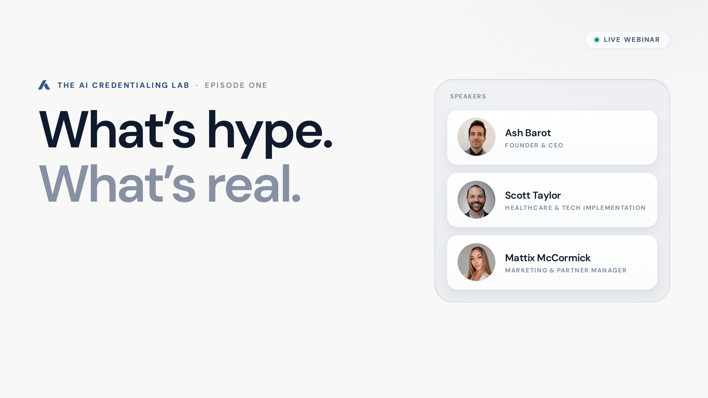 The AI Credentialing Lab Webinar