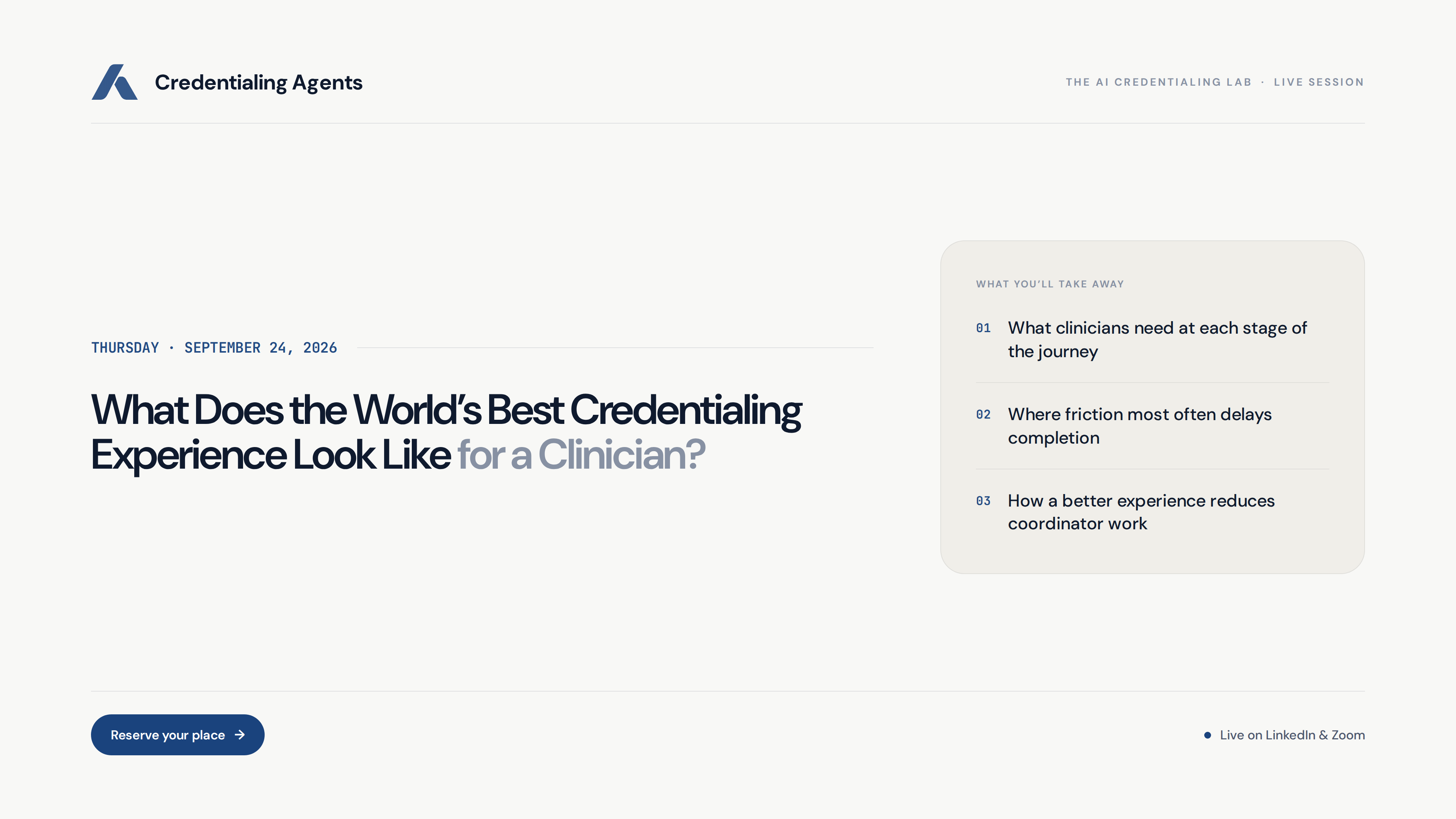 What Does the World’s Best Credentialing Experience Look Like for a Clinician?